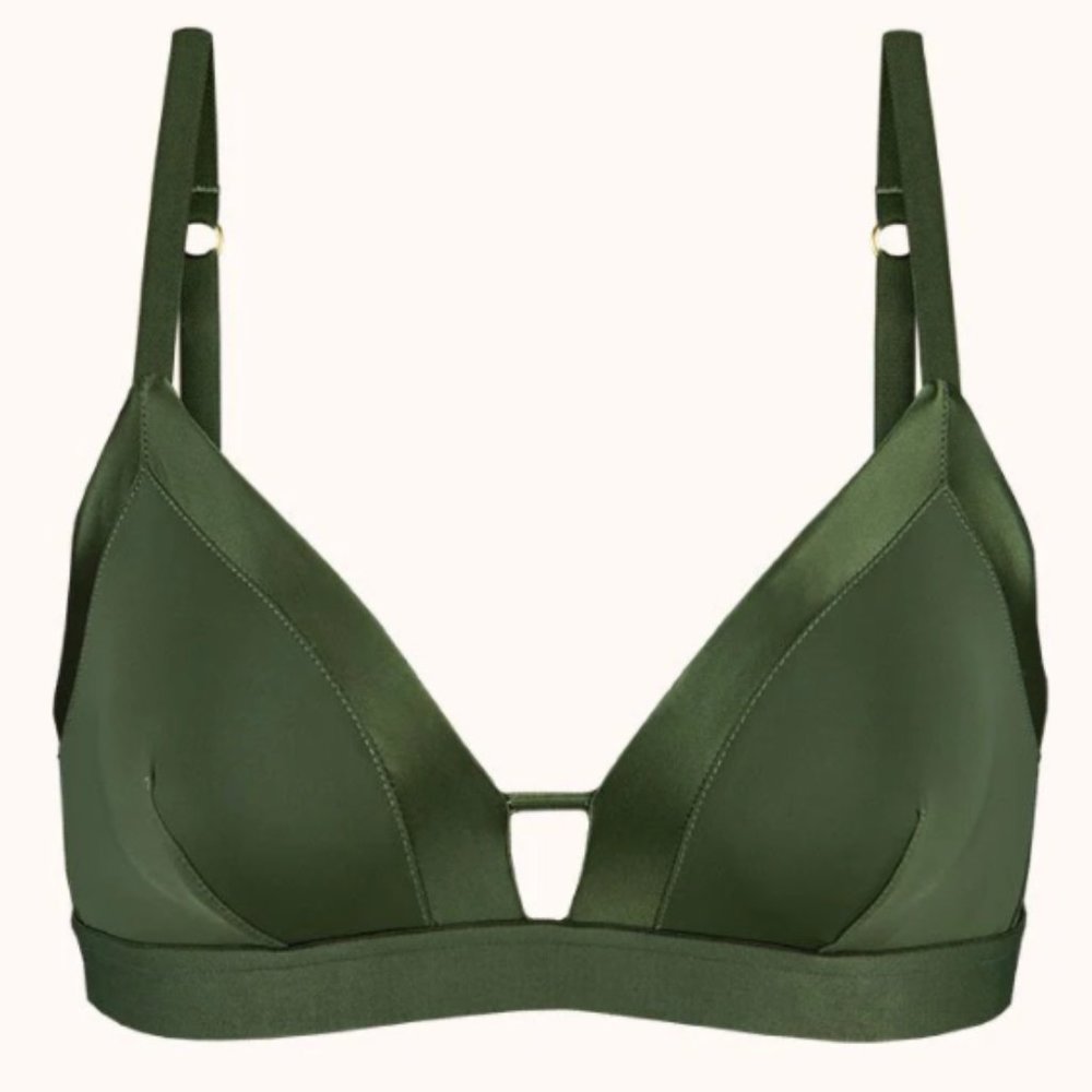 Lively Rich Olive M Luxe Trim Bralette